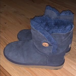 Blue Uggs with Button